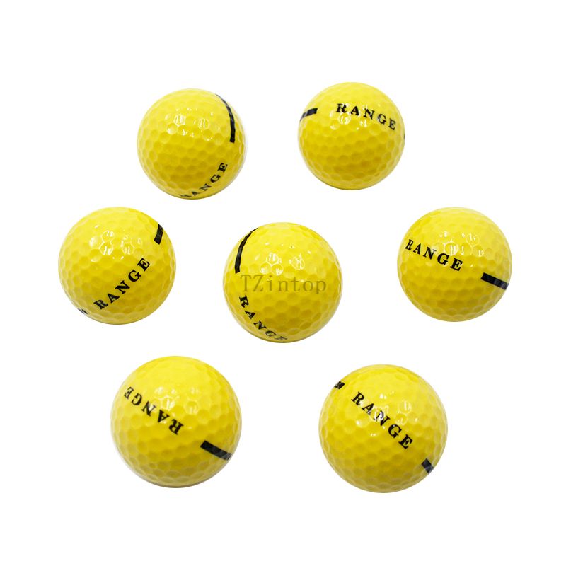 Hochwertige, individuell mit Logo bedruckte, langlebige 2-teilige Surlyn Driving Range-Golfbälle mit Streifen-Golfball