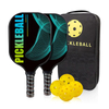 Fabrikpreis-Carbonfaser-Pickleball-Set mit 2 Schlägern und 4 Picklebällen, leichtes Pickleball-Schlägerset mit Pickleball-Tasche für Anfänger und Profis