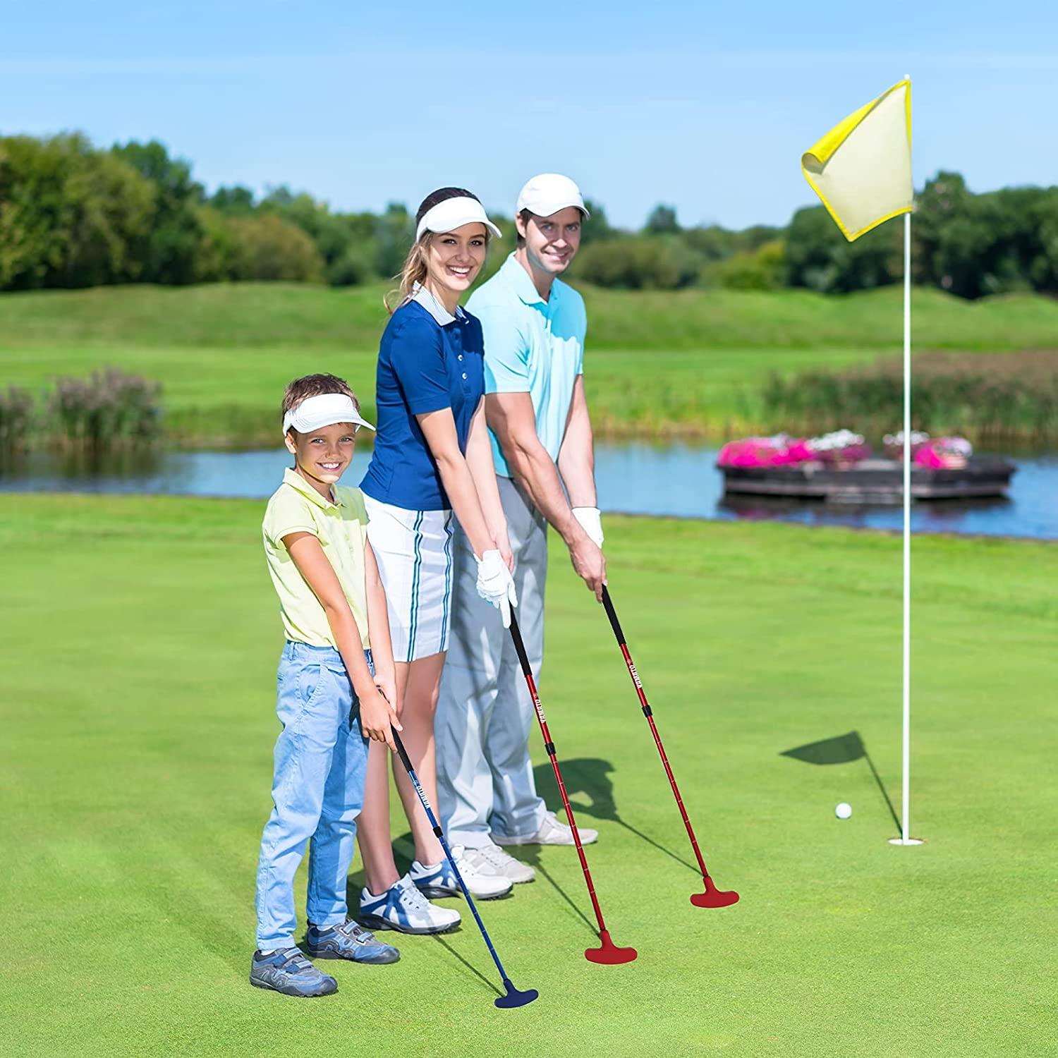 Farbige Minigolf-Putter zum Fabrikpreis, Zwei-Wege-Kinder-Putter für Rechts- oder Linkshänder, verstellbare Länge