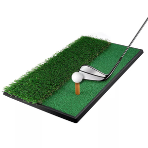 Günstiger Preis, maßgeschneiderte Dimention Outdoor Indoor Training Golf-Chipping-Matte mit 2 verschiedenen Grasrasen