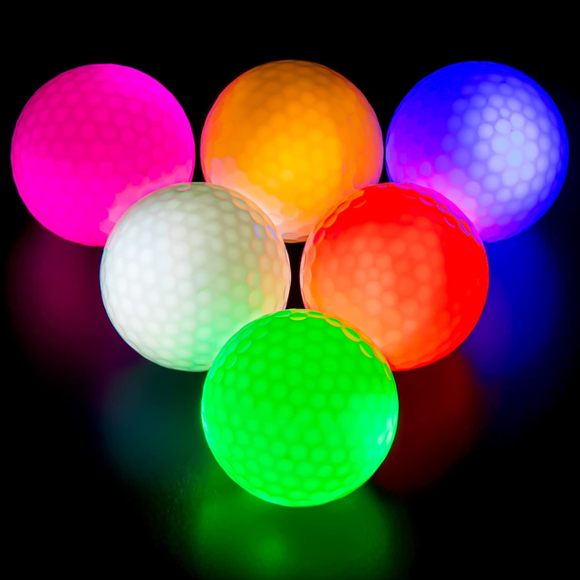  Im Dunkeln leuchtender Golfball, blinkende, helle Nacht, langlebige LED-Golfbälle für Sport, Golfen im Freien